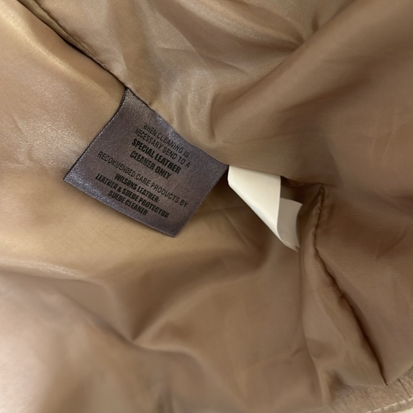 Wilsons Leather Tan Zip Jacket Size M - Picture 9 of 10